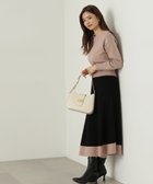 【プロポーション ボディドレッシング/PROPORTION BODY DRESSING】のバイカラーパールニットセットアップ 人気、トレンドファッション・服の通販 founy(ファニー) ファッション Fashion レディースファッション WOMEN トップス・カットソー Tops/Tshirt ニット Knit Tops パール Pearl ボトム Bottom thumbnail ベージュ×ブラック|ID: prp329100004203225 ipo3291000000029232745