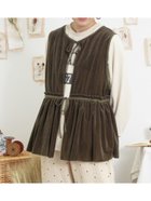 【サマンサモスモス/Samansa Mos2】の透けベロア前後2WAYベスト 人気、トレンドファッション・服の通販 founy(ファニー) ファッション Fashion レディースファッション WOMEN アウター Coat Outerwear トップス・カットソー Tops/Tshirt ベスト/ジレ Gilets/Vests ベロア Velour ギャザー Gather フリル Frills ベスト Vest ベロア Velor エレガント 上品 Elegant thumbnail ブラウン|ID: prp329100004203249 ipo3291000000029120729