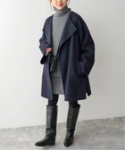 【スピック&スパン/Spick & Span】の110sリバーポンチョ風コート 人気、トレンドファッション・服の通販 founy(ファニー) ファッション Fashion レディースファッション WOMEN アウター Coat Outerwear コート Coats ポンチョ Ponchos ガウン Gown ハイネック High Neck ポンチョ Poncho マフラー Scarf thumbnail ネイビー|ID: prp329100004203304 ipo3291000000029529298