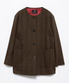 【ランバンコレクション/LANVIN COLLECTION】のストライプウールジャケット 人気、トレンドファッション・服の通販 founy(ファニー) ファッション Fashion レディースファッション WOMEN アウター Coat Outerwear ジャケット Jackets ジャケット Jacket ストライプ Stripe セットアップ Set Up thumbnail キャメル|ID: prp329100004203335 ipo3291000000029121039