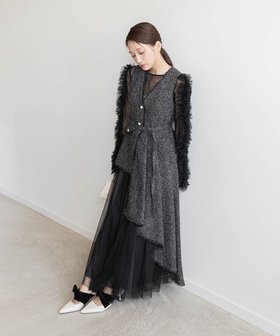 【ランダ/RANDA】のチュールレイヤードジャケットワンピース 人気、トレンドファッション・服の通販 founy(ファニー) ファッション Fashion レディースファッション WOMEN アウター Coat Outerwear ジャケット Jackets おすすめ Recommend インナー Inner コンパクト Compact シューズ Shoes チュール Tulle ツイード Tweed フェミニン Feminine |ID:prp329100004203434