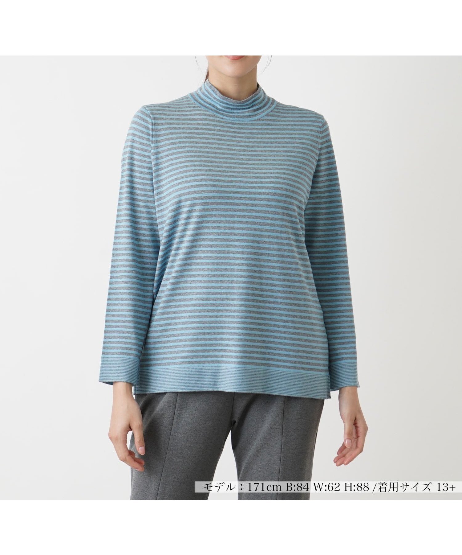 【レリアンプラスハウス/Leilian PLUS HOUSE】のボーダー柄カットソー 人気、トレンドファッション・服の通販 founy(ファニー) 　ファッション　Fashion　レディースファッション　WOMEN　トップス・カットソー　Tops/Tshirt　カットソー　Cut and Sewn　カットソー　Cut And Sew　シンプル　Simple　ボーダー　Border　リラックス　Relax　 other-1|ID: prp329100004203913 ipo3291000000029188446