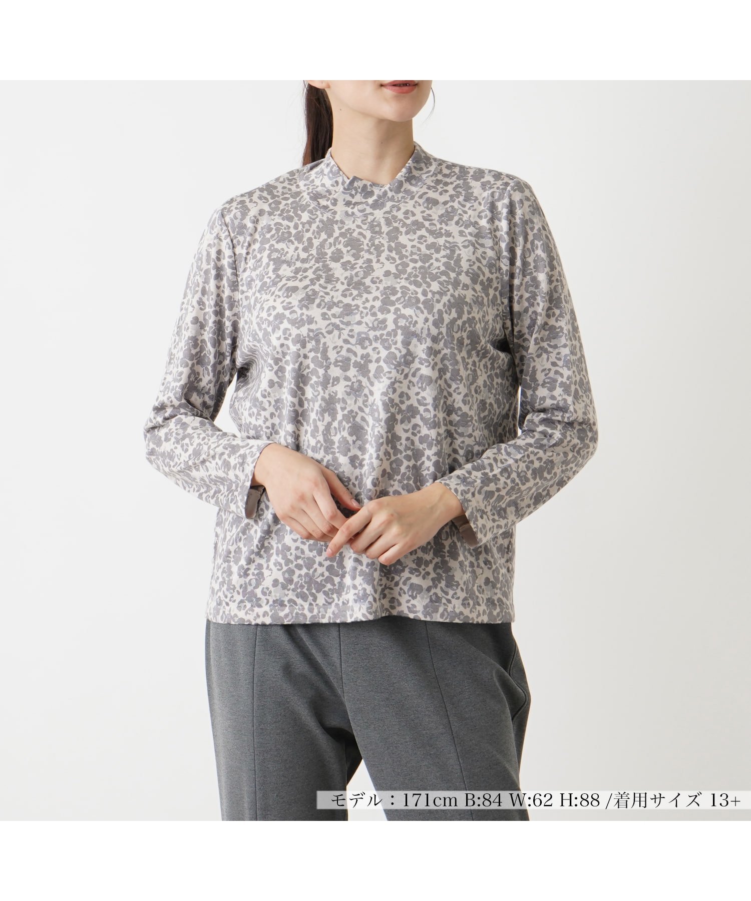 【レリアンプラスハウス/Leilian PLUS HOUSE】のニット【Cariaggi】 インテリア・キッズ・メンズ・レディースファッション・服の通販 founy(ファニー) 　ファッション　Fashion　レディースファッション　WOMEN　トップス・カットソー　Tops/Tshirt　ニット　Knit Tops　インナー　Inner　カットソー　Cut And Sew　シンプル　Simple　ハイネック　High Neck　バランス　Balance　フェミニン　Feminine　ランダム　Random　エレガント 上品　Elegant　春　Spring　秋　Autumn/Fall　グレー系|ID: prp329100004203915 ipo3291000000029188471