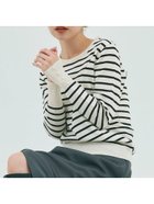 【コカ/COCA】の袖パールクルーネックニット 人気、トレンドファッション・服の通販 founy(ファニー) ファッション Fashion レディースファッション WOMEN トップス・カットソー Tops/Tshirt ニット Knit Tops スラックス Slacks トレンド Trend パール Pearl フェミニン Feminine ボーダー Border ポケット Pocket 2024年 2024 エレガント 上品 Elegant 2024-2025秋冬・A/W Aw/Autumn/Winter/Fw/Fall/2024-2025 thumbnail Border|ID: prp329100004204002 ipo3291000000029126133