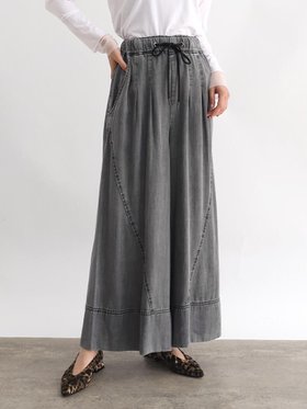 【ラシュッド/LASUD】のテンセルデニムワイドパンツ 人気、トレンドファッション・服の通販 founy(ファニー) ファッション Fashion レディースファッション WOMEN パンツ Pants ウォッシュ Wash デニム Denim ワイド Wide エレガント 上品 Elegant |ID:prp329100004204048