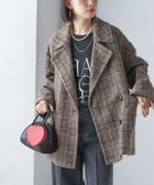 【シップス フォー ウィメン/SHIPS】のスライバー チェック ショート Pコート 24AW 人気、トレンドファッション・服の通販 founy(ファニー) ファッション Fashion レディースファッション WOMEN アウター Coat Outerwear コート Coats Pコート Pea Coats ウォーム Worm ショート Short ジャージ Jersey スタンド Stand チェック Check デニム Denim フォルム Form フラップ Flap ボンディング Bonding おすすめ Recommend 2024年 2024 2024-2025秋冬・A/W Aw/Autumn/Winter/Fw/Fall/2024-2025 thumbnail ブラウン|ID: prp329100004204509 ipo3291000000029430775