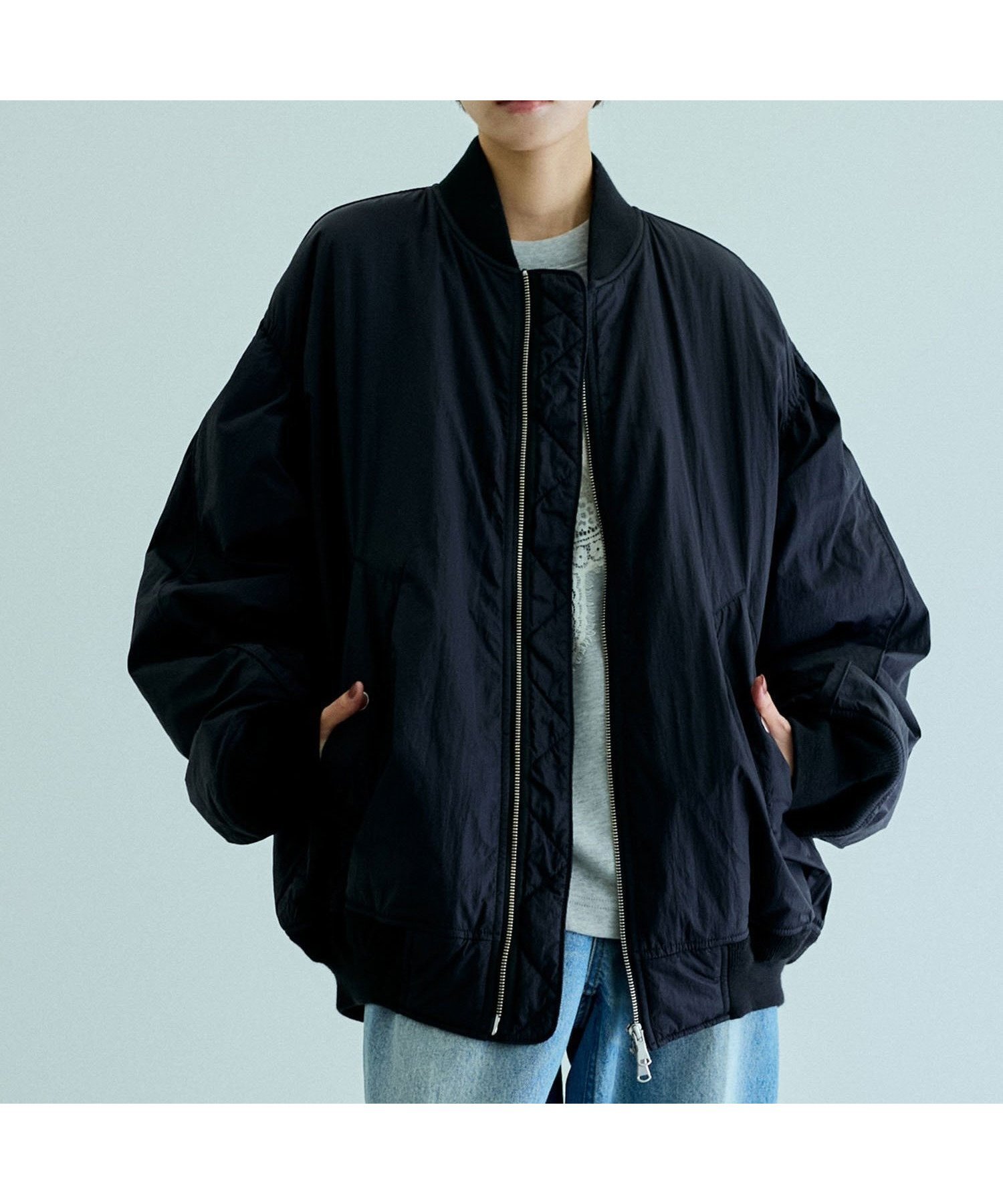 【アダム エ ロペ/ADAM ET ROPE'】のライトMA-1 人気、トレンドファッション・服の通販 founy(ファニー) 　ファッション　Fashion　レディースファッション　WOMEN　アウター　Coat Outerwear　MA-1　MA-1　スラックス　Slacks　デニム　Denim　パイピング　Piping　フロント　Front　ブルゾン　Blouson　ポケット　Pocket　ヨーク　Yoke　ロング　Long　A/W・秋冬　Aw・Autumn/Winter・Fw・Fall-Winter　2025年　2025　 other-1|ID: prp329100004204689 ipo3291000000029505149