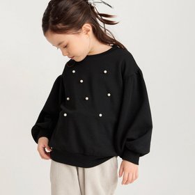 【ブランシェス/branshes / KIDS】のパール付きトレーナー 人気、トレンドファッション・服の通販 founy(ファニー) ファッション Fashion キッズファッション KIDS ガーリー Girly ギャザー Gather ショート Short デニム Denim トレンド Trend トレーナー Trainer パール Pearl |ID:prp329100004205012