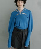 【エマリンバー/EMMA LIMBER】のCut Out Bouche Knit Top 人気、トレンドファッション・服の通販 founy(ファニー) ファッション Fashion レディースファッション WOMEN トップス・カットソー Tops/Tshirt ニット Knit Tops 再入荷 Restock/Back In Stock/Re Arrival thumbnail ブルー|ID: prp329100004205093 ipo3291000000029138254