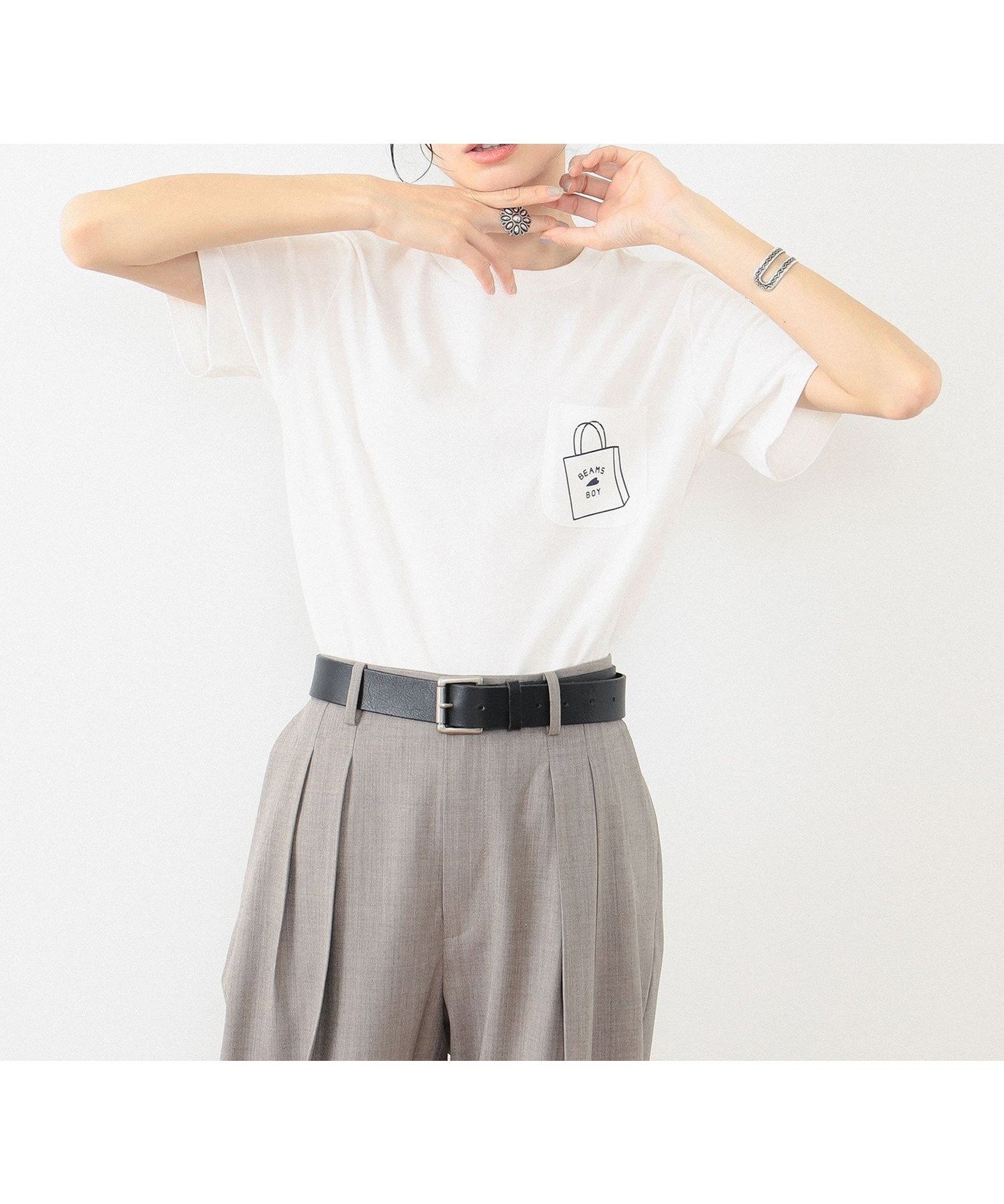 【ビームス ウイメン/BEAMS】のBEAMS BOY / ショップバッグロゴ ポケット Tシャツ 24SS ポケT イージーケア summer 人気、トレンドファッション・服の通販 founy(ファニー) 　ファッション　Fashion　レディースファッション　WOMEN　トップス・カットソー　Tops/Tshirt　シャツ/ブラウス　Shirts/Blouses　ロング / Tシャツ　T-Shirts　インナー　Inner　シンプル　Simple　プリント　Print　ポケット　Pocket　ワンポイント　One Point　おすすめ　Recommend　夏　Summer　2024年　2024　2024春夏・S/S　Ss,Spring/Summer,2024　 other-1|ID: prp329100004205154 ipo3291000000029138655