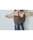 【ペアマノン/pairmanon / KIDS】のボア 配色 スタンドカラー ジャケット ピンク20|ID: prp329100004206019 ipo3291000000029510426