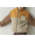 【ペアマノン/pairmanon / KIDS】のボア 配色 スタンドカラー ジャケット イエロー60|ID: prp329100004206019 ipo3291000000029510432