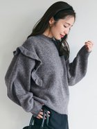 【コカ/COCA】のヤク風フリルニットプルオーバー Charcoal|ID:prp329100004206321