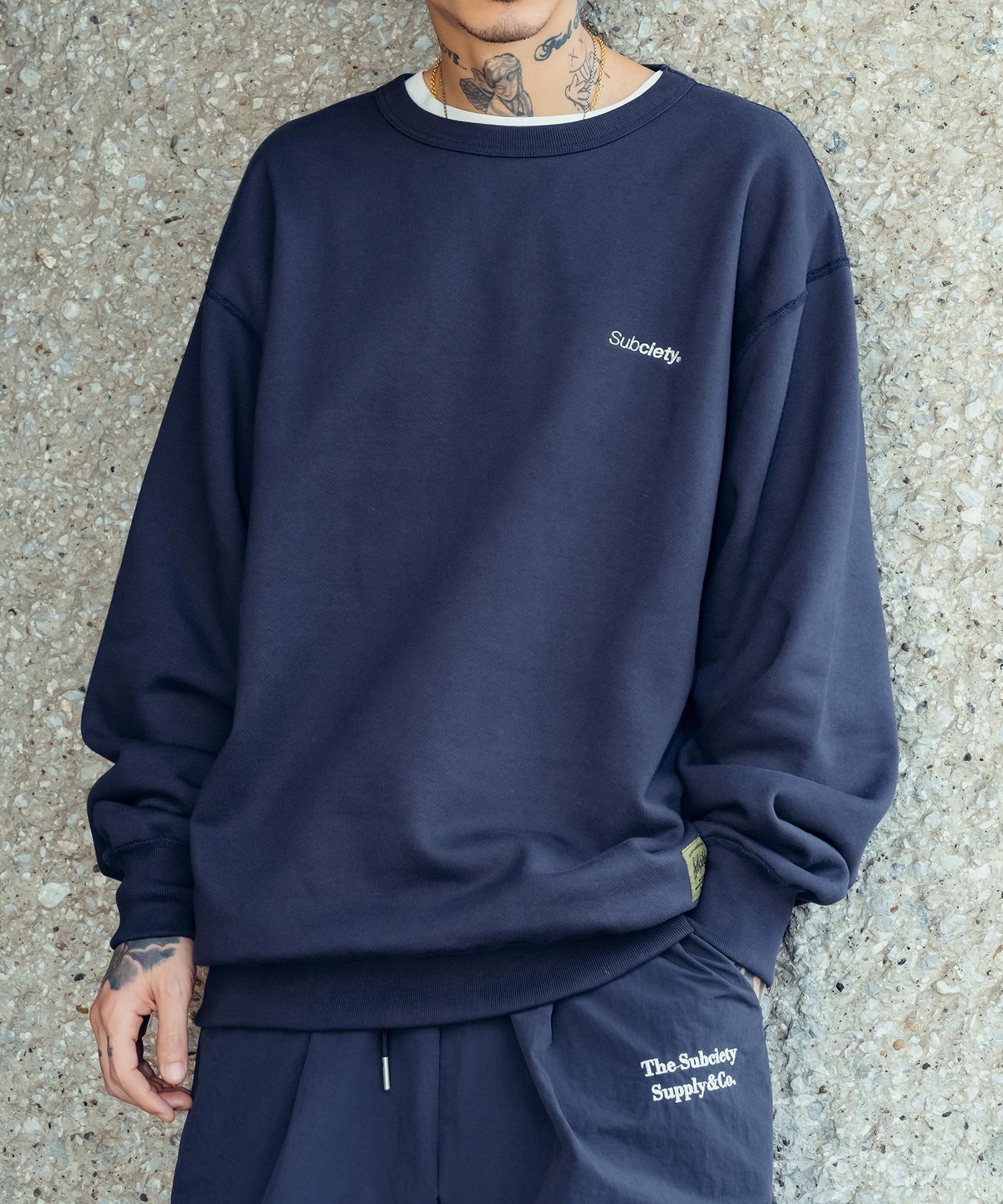 【サブサエティ/Subciety / MEN】のTrademark sweatshirt インテリア・キッズ・メンズ・レディースファッション・服の通販 founy(ファニー) 　ファッション　Fashion　メンズファッション　MEN　トップス・カットソー　Tops/Tshirt/Men　パーカ　Sweats　シャツ　Shirts　シンプル　Simple　スウェット　Sweat　ベーシック　Basic　再入荷　Restock/Back In Stock/Re Arrival　NAVY|ID: prp329100004206438 ipo3291000000029507006