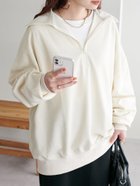 【ディスコート/Discoat】の《新色追加!》【WEB限定】ハーフジップスウェット 人気、トレンドファッション・服の通販 founy(ファニー) ファッション Fashion レディースファッション WOMEN トップス・カットソー Tops/Tshirt パーカ Sweats スウェット Sweat thumbnail アイボリー|ID: prp329100004207476 ipo3291000000029155730