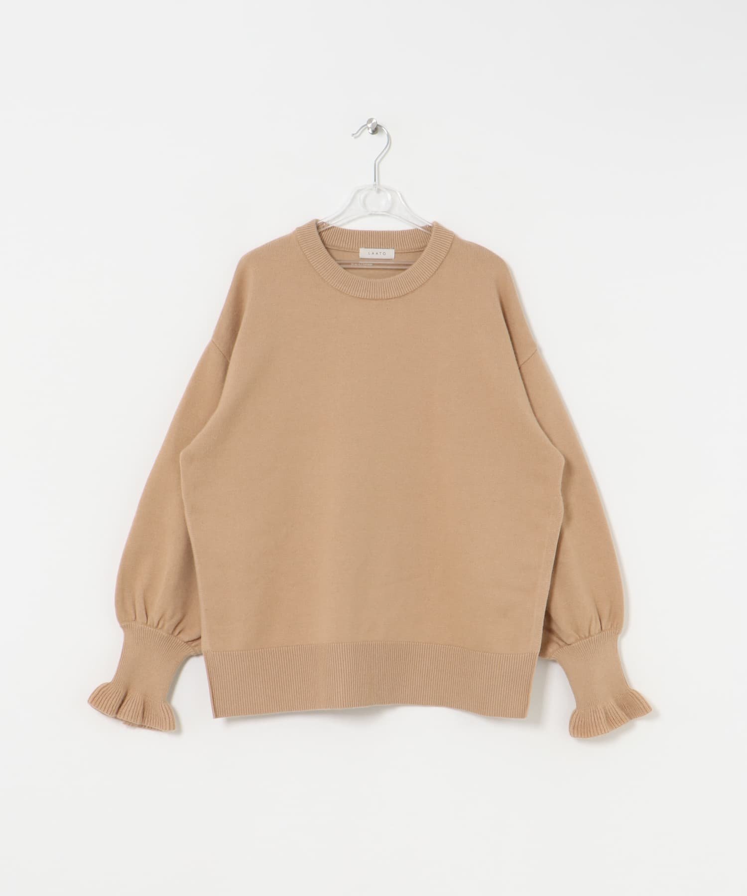 【ラート/LAATO】のfrill sleeve knit インテリア・キッズ・メンズ・レディースファッション・服の通販 founy(ファニー) 　ファッション　Fashion　レディースファッション　WOMEN　トップス・カットソー　Tops/Tshirt　ニット　Knit Tops　2024年　2024　2024-2025秋冬・A/W　Aw/Autumn/Winter/Fw/Fall/2024-2025　A/W・秋冬　Aw・Autumn/Winter・Fw・Fall-Winter　冬　Winter　おすすめ　Recommend　なめらか　Smooth　インナー　Inner　カットソー　Cut And Sew　スリット　Slit　トレンド　Trend　フリル　Frills　ベーシック　Basic　ハニー|ID: prp329100004207602 ipo3291000000029156614