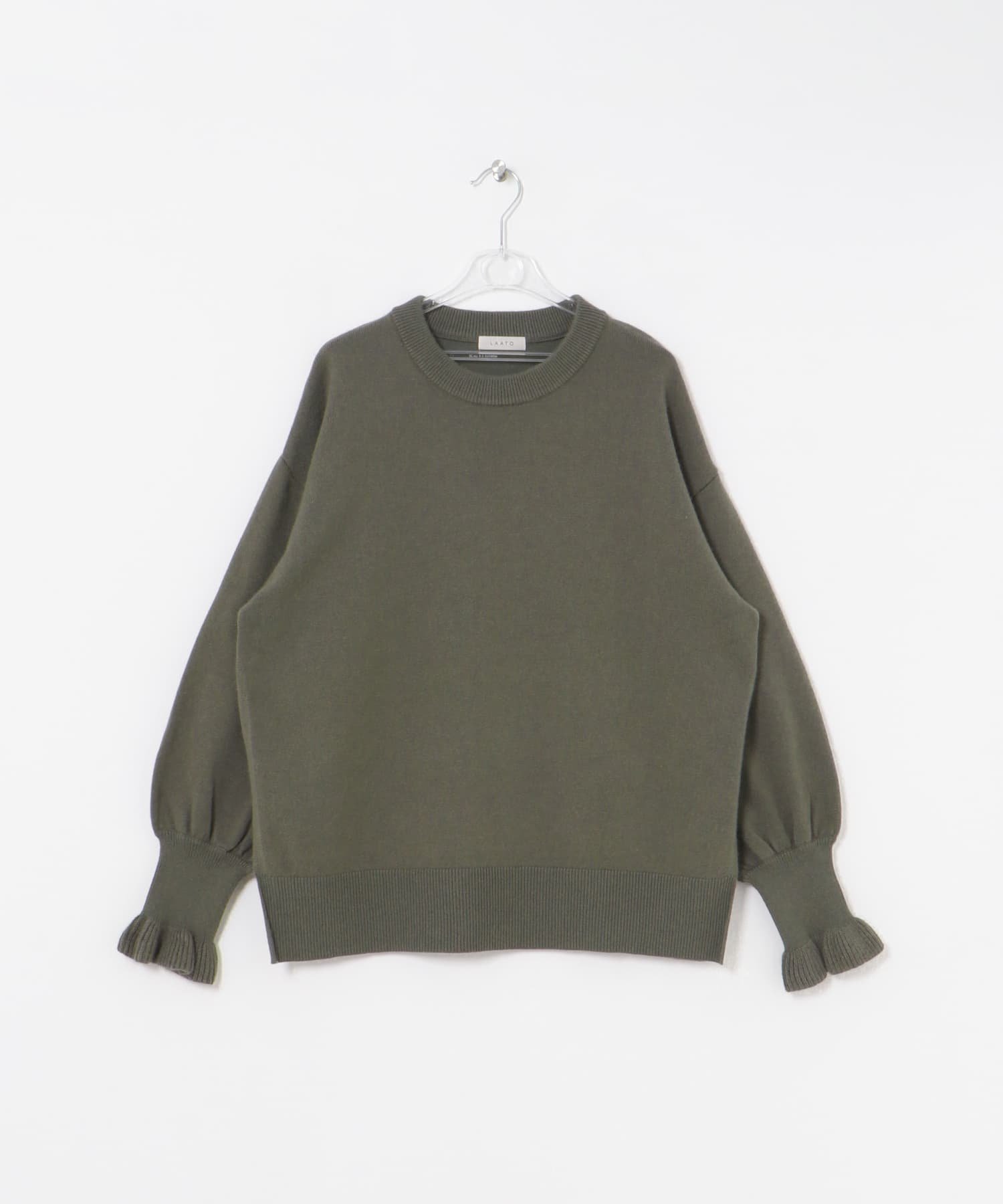 【ラート/LAATO】のfrill sleeve knit インテリア・キッズ・メンズ・レディースファッション・服の通販 founy(ファニー) 　ファッション　Fashion　レディースファッション　WOMEN　トップス・カットソー　Tops/Tshirt　ニット　Knit Tops　2024年　2024　2024-2025秋冬・A/W　Aw/Autumn/Winter/Fw/Fall/2024-2025　A/W・秋冬　Aw・Autumn/Winter・Fw・Fall-Winter　冬　Winter　おすすめ　Recommend　なめらか　Smooth　インナー　Inner　カットソー　Cut And Sew　スリット　Slit　トレンド　Trend　フリル　Frills　ベーシック　Basic　アスファルト|ID: prp329100004207602 ipo3291000000029156615