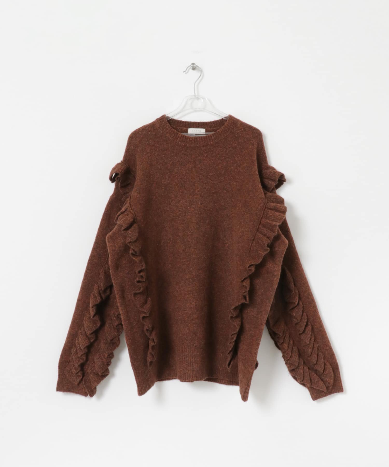 【ラート/LAATO】のfrill frill knit 人気、トレンドファッション・服の通販 founy(ファニー) 　ファッション　Fashion　レディースファッション　WOMEN　トップス・カットソー　Tops/Tshirt　ニット　Knit Tops　2024年　2024　2024-2025秋冬・A/W　Aw/Autumn/Winter/Fw/Fall/2024-2025　A/W・秋冬　Aw・Autumn/Winter・Fw・Fall-Winter　冬　Winter　なめらか　Smooth　トレンド　Trend　フリル　Frills　今季　This Season　 other-1|ID: prp329100004207604 ipo3291000000029156629