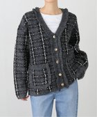 【ラ トータリテ/La TOTALITE】の【TORRAZZO DONNA/トラッゾドンナ】Check Pattern Vneck Knit Jacket グレーA|ID: prp329100004207639 ipo3291000000029156884