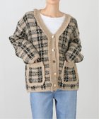 【ラ トータリテ/La TOTALITE】の【TORRAZZO DONNA/トラッゾドンナ】Check Pattern Vneck Knit Jacket キャメル|ID: prp329100004207639 ipo3291000000029156887