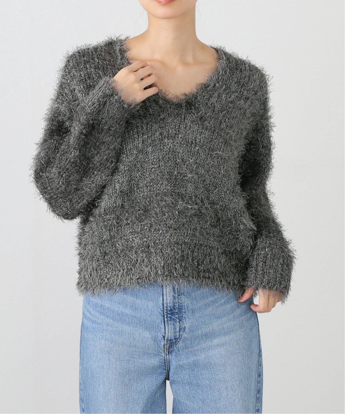 【ラ トータリテ/La TOTALITE】の【TORRAZZO DONNA/トラッゾドンナ】Shaggy Vneck Knit tops 人気、トレンドファッション・服の通販 founy(ファニー) 　ファッション　Fashion　レディースファッション　WOMEN　トップス・カットソー　Tops/Tshirt　ニット　Knit Tops　 other-1|ID: prp329100004207640 ipo3291000000029156898