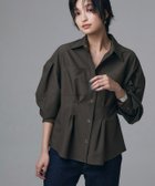 【ピエロ/Pierrot】のRASW ウエストタックシャツ 人気、トレンドファッション・服の通販 founy(ファニー) ファッション Fashion レディースファッション WOMEN トップス・カットソー Tops/Tshirt シャツ/ブラウス Shirts/Blouses シルバー Silver スクエア Square ポケット Pocket エレガント 上品 Elegant thumbnail ダークブラウン|ID: prp329100004207671 ipo3291000000029157414