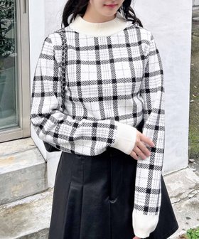 【イング/INGNI】の12Gチェック柄JQニット 人気、トレンドファッション・服の通販 founy(ファニー) ファッション Fashion レディースファッション WOMEN トップス・カットソー Tops/Tshirt ニット Knit Tops おすすめ Recommend ガーリー Girly チェック Check トレンド Trend フェミニン Feminine ロング Long |ID:prp329100004207724