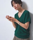 【ピエロ/Pierrot】のRASW 綿混Vネックフレンチニット 人気、トレンドファッション・服の通販 founy(ファニー) ファッション Fashion レディースファッション WOMEN トップス・カットソー Tops/Tshirt ニット Knit Tops Vネック V-Neck スリーブ Sleeve フレンチ French thumbnail ディープグリーン|ID: prp329100004207863 ipo3291000000029159489