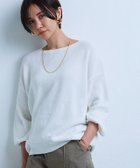 【ピエロ/Pierrot】のRASW 綿100%クルーネックニット 人気、トレンドファッション・服の通販 founy(ファニー) ファッション Fashion レディースファッション WOMEN トップス・カットソー Tops/Tshirt ニット Knit Tops ロング Long 畦 Ridge thumbnail オフホワイト|ID: prp329100004207866 ipo3291000000029159524