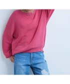 【ピエロ/Pierrot】のRASW 綿100%クルーネックニット 人気、トレンドファッション・服の通販 founy(ファニー) ファッション Fashion レディースファッション WOMEN トップス・カットソー Tops/Tshirt ニット Knit Tops ロング Long 畦 Ridge thumbnail ピンク|ID: prp329100004207866 ipo3291000000029159527