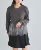 【ピエロ/Pierrot】のチュールドッキングニットプルオーバー 人気、トレンドファッション・服の通販 founy(ファニー) ファッション Fashion レディースファッション WOMEN トップス・カットソー Tops/Tshirt ニット Knit Tops プルオーバー Pullover シンプル Simple チュール Tulle ドッキング Docking フェミニン Feminine thumbnail チャコール|ID: prp329100004207876 ipo3291000000029159643