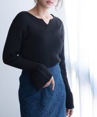 【ピエロ/Pierrot】のキーネックフレアスリーブニット 人気、トレンドファッション・服の通販 founy(ファニー) ファッション Fashion レディースファッション WOMEN トップス・カットソー Tops/Tshirt ニット Knit Tops スリーブ Sleeve フレア Flare エレガント 上品 Elegant thumbnail ブラック|ID: prp329100004207878 ipo3291000000029159661