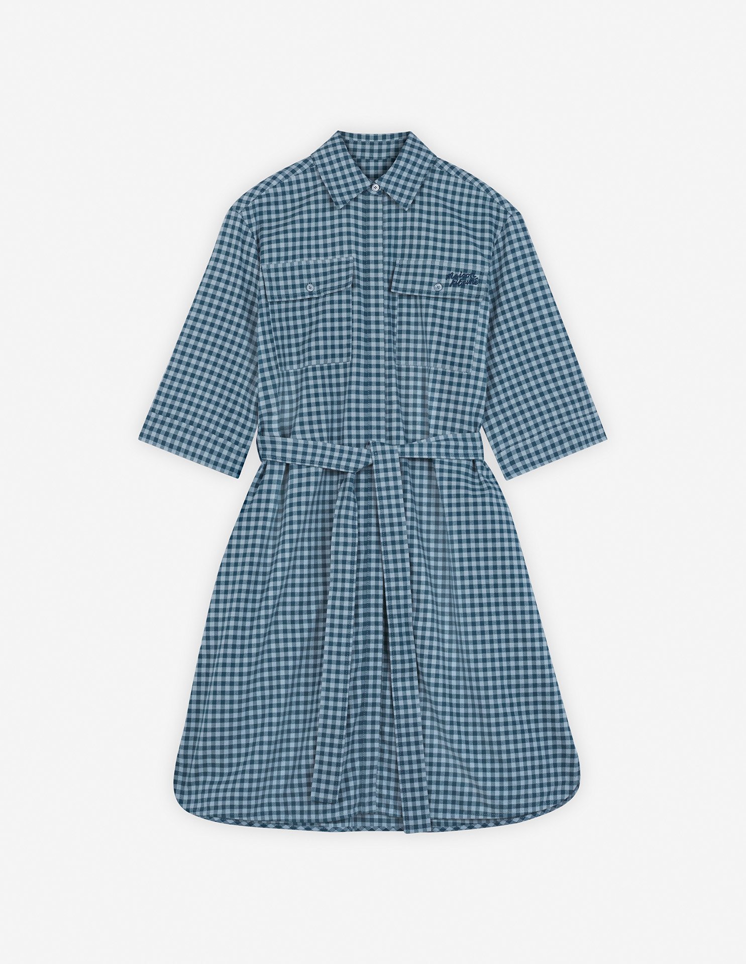 【メゾン キツネ/MAISON KITSUNE】のMAISON KITSUNE/DOUBLE POCKET DRESS 人気、トレンドファッション・服の通販 founy(ファニー) 　ファッション　Fashion　レディースファッション　WOMEN　ワンピース　Dress　ドレス　Party Dresses　冬　Winter　ギンガム　Gingham　ストレート　Straight　チェック　Check　フラップ　Flap　ポケット　Pocket　ミニスカート　Mini Skirt　ループ　Loop　半袖　Short Sleeve　A/W・秋冬　Aw・Autumn/Winter・Fw・Fall-Winter　 other-1|ID: prp329100004207963 ipo3291000000030486000