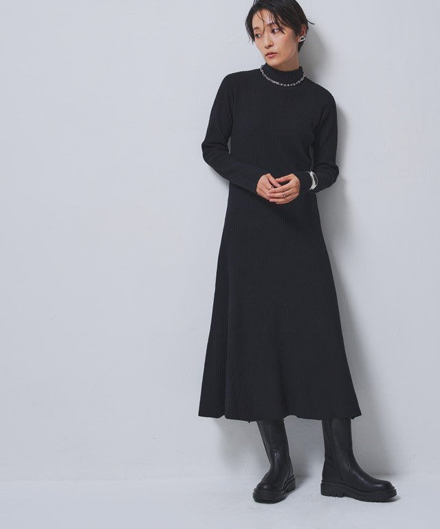 【ピエロ/Pierrot】のRASW フレアリブニットワンピース 人気、トレンドファッション・服の通販 founy(ファニー) 　ファッション　Fashion　レディースファッション　WOMEN　ワンピース　Dress　ニットワンピース　Knit Dresses　シンプル　Simple　フィット　Fit　フェミニン　Feminine　フレア　Flare　ロング　Long　エレガント 上品　Elegant　 other-1|ID: prp329100004207998 ipo3291000000029160935