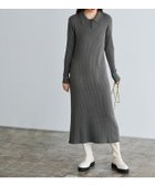 【ピエロ/Pierrot】の襟付きリブニットワンピース 人気、トレンドファッション・服の通販 founy(ファニー) ファッション Fashion レディースファッション WOMEN ワンピース Dress ニットワンピース Knit Dresses クラシカル Classical エレガント 上品 Elegant thumbnail 杢チャコール|ID: prp329100004208020 ipo3291000000029161078