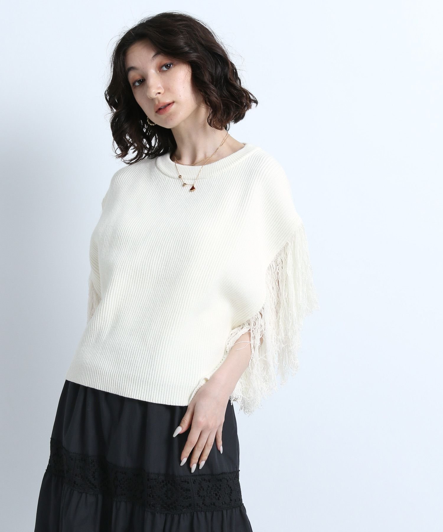 【ジーナシス/JEANASiS】の7G Fringe Vest 人気、トレンドファッション・服の通販 founy(ファニー) 　ファッション　Fashion　レディースファッション　WOMEN　アウター　Coat Outerwear　トップス・カットソー　Tops/Tshirt　ベスト/ジレ　Gilets/Vests　おすすめ　Recommend　サロペット　Overalls　ショート　Short　ノースリーブ　No Sleeve　フリンジ　Fringe　ベスト　Vest　ボトム　Bottom　秋　Autumn/Fall　 other-1|ID: prp329100004208108 ipo3291000000029161790