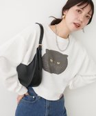 【ナチュラルクチュール/natural couture】のジト目ねこちゃん裏毛プルオーバー オフホワイト|ID: prp329100004208229 ipo3291000000029162762