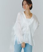 【ピエロ/Pierrot】のRASW シアーストライプVネックシャツ 人気、トレンドファッション・服の通販 founy(ファニー) ファッション Fashion レディースファッション WOMEN トップス・カットソー Tops/Tshirt シャツ/ブラウス Shirts/Blouses Vネック V-Neck カフス Cuffs ストライプ Stripe スリット Slit ワイド Wide 羽織 Haori thumbnail オフホワイト|ID: prp329100004208313 ipo3291000000029165010