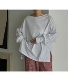 【マージュール/marjour】のGATHER SLEEVE TEE 人気、トレンドファッション・服の通販 founy(ファニー) ファッション Fashion レディースファッション WOMEN トップス・カットソー Tops/Tshirt ギャザー Gather フラット Flat 夏 Summer thumbnail OFFWHITE|ID: prp329100004208431 ipo3291000000029165738