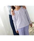 【ピエロ/Pierrot】のlulpini 【クレパスコラボ】ボーダーロングスリーブTシャツ 人気、トレンドファッション・服の通販 founy(ファニー) ファッション Fashion レディースファッション WOMEN トップス・カットソー Tops/Tshirt シャツ/ブラウス Shirts/Blouses ロング / Tシャツ T-Shirts ボーダー Border ワンポイント One Point 吸水 Water Absorption thumbnail オフホワイト×パープル|ID: prp329100004208448 ipo3291000000029165840