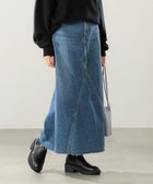 【その他のブランド/Other】のLEE / 別注 リメイク デニムスカート 人気、トレンドファッション・服の通販 founy(ファニー) ファッション Fashion レディースファッション WOMEN スカート Skirt デニムスカート Denim Skirts くるぶし Ankle カットオフ Cut Off コンパクト Compact 切替 Switching シューズ Shoes スウェット Sweat デニム Denim 定番 Standard フォルム Form フリンジ Fringe フロント Front 別注 Special Order リメイク Remake おすすめ Recommend thumbnail DARK_USED|ID: prp329100004209055 ipo3291000000029239977