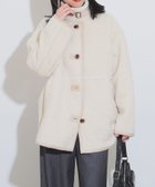 【ビームス ウイメン/BEAMS】のボア スタンドカラー ハーフ コート OFF WHITE|ID: prp329100004209141 ipo3291000000030107110