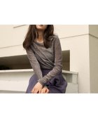 【ナチュラル ビューティー ベーシック/NATURAL BEAUTY BASIC】のベロアボートネックカットソー 24AW グレー|ID: prp329100004209379 ipo3291000000029184507