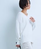 【ピエロ/Pierrot】のRASW 綿100%Vネックニット 人気、トレンドファッション・服の通販 founy(ファニー) ファッション Fashion レディースファッション WOMEN トップス・カットソー Tops/Tshirt ニット Knit Tops Vネック V-Neck デコルテ Decolletage ロング Long 畦 Ridge thumbnail オフホワイト|ID: prp329100004209382 ipo3291000000029184523