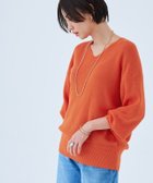 【ピエロ/Pierrot】のRASW 綿100%Vネックニット 人気、トレンドファッション・服の通販 founy(ファニー) ファッション Fashion レディースファッション WOMEN トップス・カットソー Tops/Tshirt ニット Knit Tops Vネック V-Neck デコルテ Decolletage ロング Long 畦 Ridge thumbnail オレンジ|ID: prp329100004209382 ipo3291000000029184527