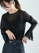 【テチチ/Te chichi】のチュールフレアスリーブシアートップス 人気、トレンドファッション・服の通販 founy(ファニー) ファッション Fashion レディースファッション WOMEN トップス・カットソー Tops/Tshirt おすすめ Recommend シアー Sheer ジャケット Jacket スリーブ Sleeve チュール Tulle フレア Flare thumbnail ブラック|ID: prp329100004209566 ipo3291000000029186104