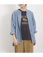 【サマンサモスモス/Samansa Mos2】の【UVカット/接触冷感】バンドカラーゆるシャツ 人気、トレンドファッション・服の通販 founy(ファニー) ファッション Fashion レディースファッション WOMEN トップス・カットソー Tops/Tshirt シャツ/ブラウス Shirts/Blouses thumbnail ブルー|ID: prp329100004209621 ipo3291000000029186802