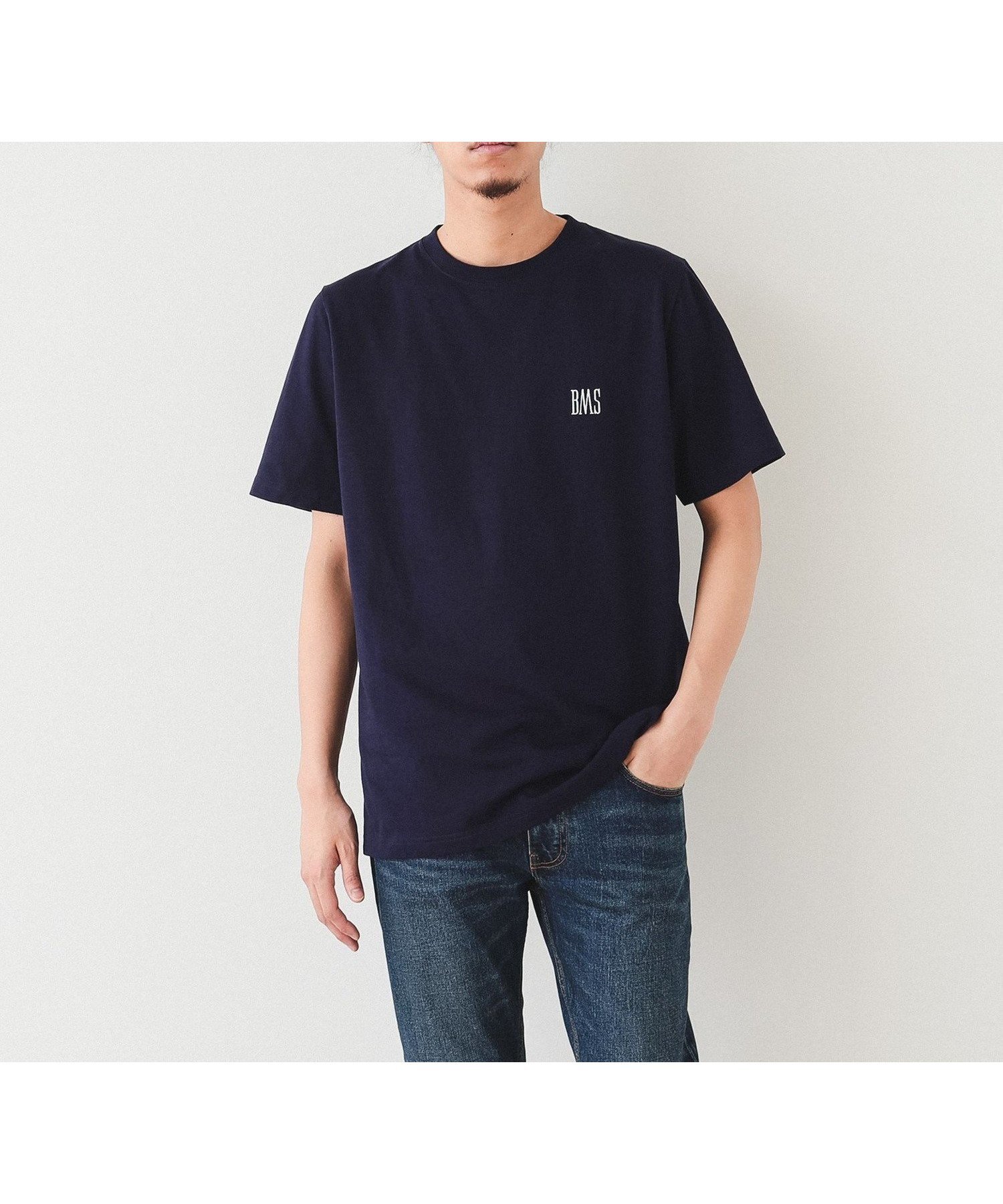 【その他のブランド/Other】のBMS ベーシック Tシャツ インテリア・キッズ・メンズ・レディースファッション・服の通販 founy(ファニー) 　ファッション　Fashion　レディースファッション　WOMEN　トップス・カットソー　Tops/Tshirt　シャツ/ブラウス　Shirts/Blouses　ロング / Tシャツ　T-Shirts　インナー　Inner　シンプル　Simple　スラックス　Slacks　デニム　Denim　フィット　Fit　ベーシック　Basic　リラックス　Relax　ワンポイント　One Point　NAVY|ID: prp329100004209802 ipo3291000000029188647