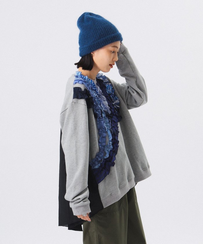 【ビームス ウイメン/BEAMS】のTORI-TO / 別注 コラージュ スウェット 24AW インテリア・キッズ・メンズ・レディースファッション・服の通販 founy(ファニー) https://founy.com/ ファッション Fashion レディースファッション WOMEN トップス・カットソー Tops/Tshirt パーカ Sweats スウェット Sweat 2024年 2024 2024-2025秋冬・A/W Aw/Autumn/Winter/Fw/Fall/2024-2025 おすすめ Recommend スウェット Sweat ストライプ Stripe デニム Denim ミリタリー Military ラッフル Raffle 別注 Special Order |ID: prp329100004209850 ipo3291000000029189598