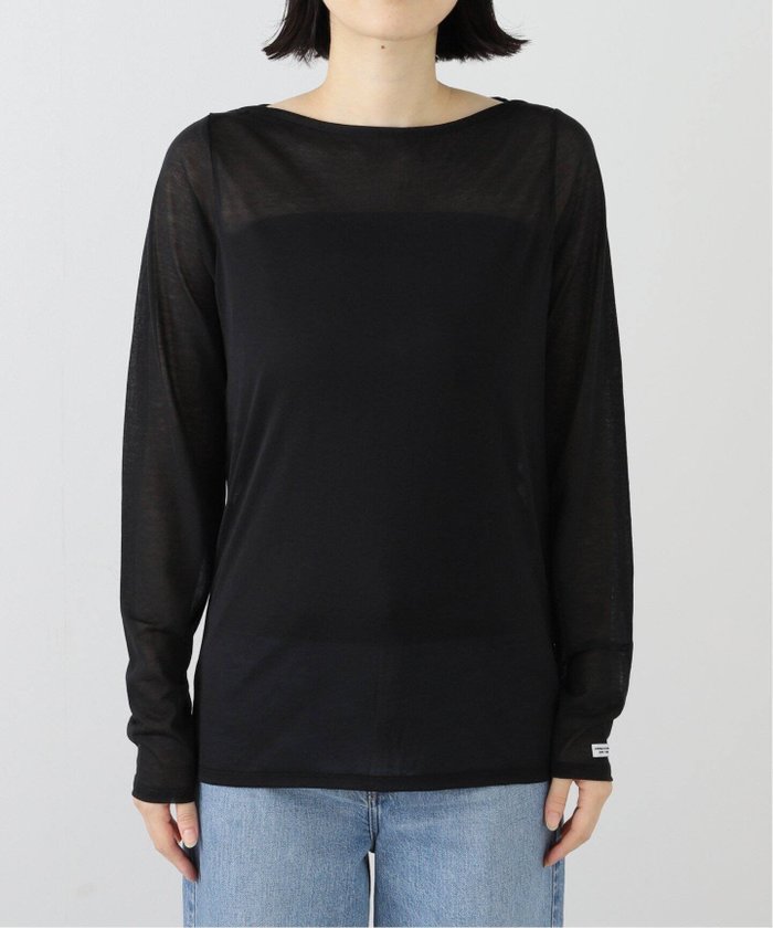 【プラージュ/Plage】のJANE SMITH/ジェーンスミス 別注 SHEER BOAT NECK Tシャツ インテリア・キッズ・メンズ・レディースファッション・服の通販 founy(ファニー) https://founy.com/ ファッション Fashion レディースファッション WOMEN トップス・カットソー Tops/Tshirt シャツ/ブラウス Shirts/Blouses ロング / Tシャツ T-Shirts ロング Long 別注 Special Order |ID: prp329100004209885 ipo3291000000029189835